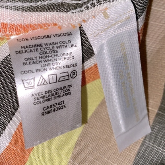 LOFT striped boho dress size 12 Petite new with tags - Picture 4 of 4